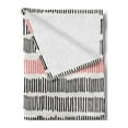 thumbnail image 2 of Abstract Soft Flannel Fleece Blanket, Abstract Pattern with Short Lines Chalkboard Geometric Simple Retro Artwork Print, Cozy Plush for Indoor and Outdoor Use, 50" x 60", Black Pink, by Ambesonne, 2 of 5