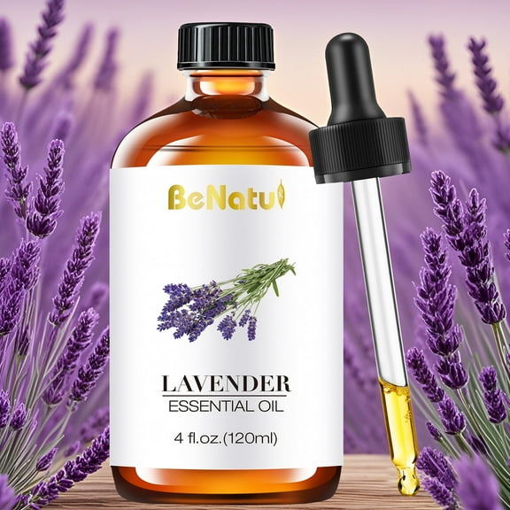 BeNatu 120ml Lavender Fragrance Oil - Premium Floral Scented Oil for Diffusers, Linen Sprays & Candle Making | Calming Herbal Aroma, Large Size Bottle