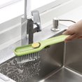thumbnail image 4 of Ftwytp Multi-functional Liquid Dispensing Shoe Brush, Push Down Design for Easy Use, Triangular Bristles for Thorough Cleaning, Soft Bristles No Harm, for Shoes & Laundry, 4 of 6
