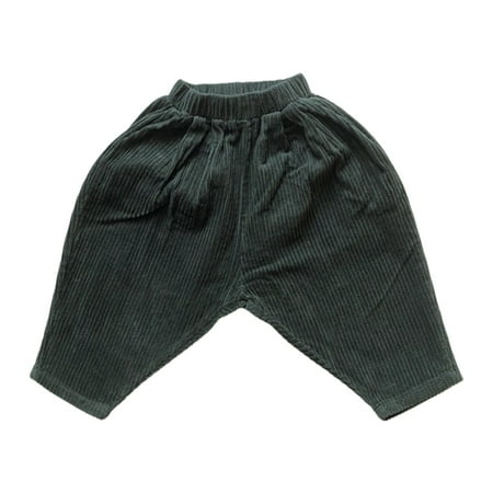 

EnJoCho Toddler Boy Girl Corduroy with Elastic Solid Color Casual Pants Boys Legging Pants Winter Pants Boy Baby Corduroy Little Boy Track Pants 12 Month Bottoms