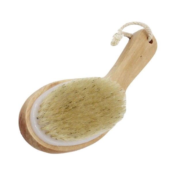 EeaseMX Cepillo corporal de cerdas naturales de jabalí con mango de madera de Spa Destinations