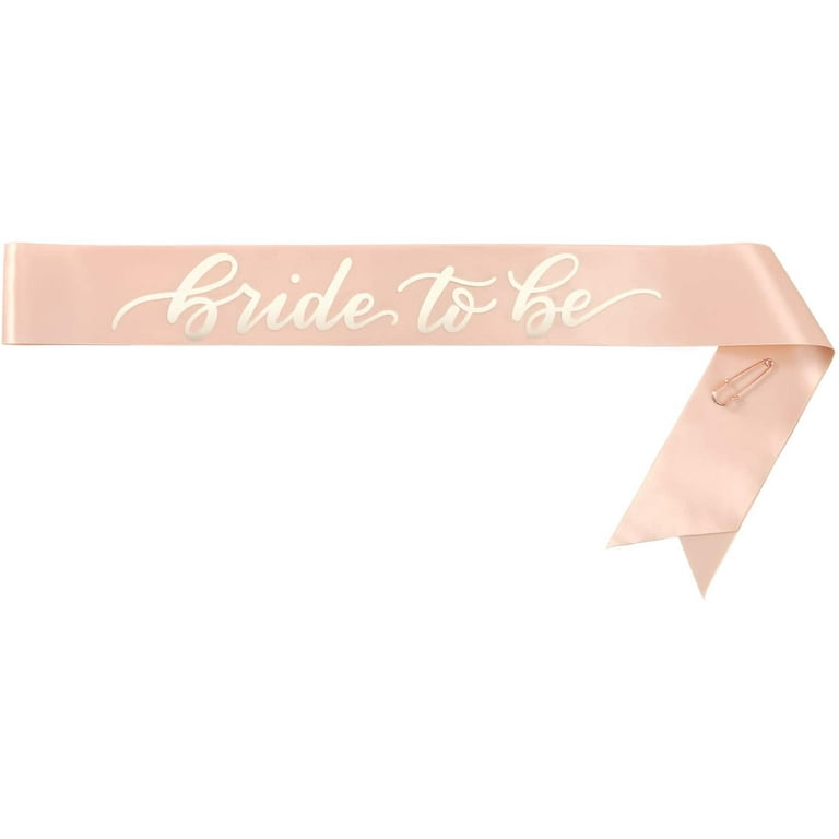 Bachelorette Party Rose Gold Sash + Veil - Bride To Be, Bachelorette Party  Decorations Kit - Sash For Bride, Bridal Shower Gift Supplies