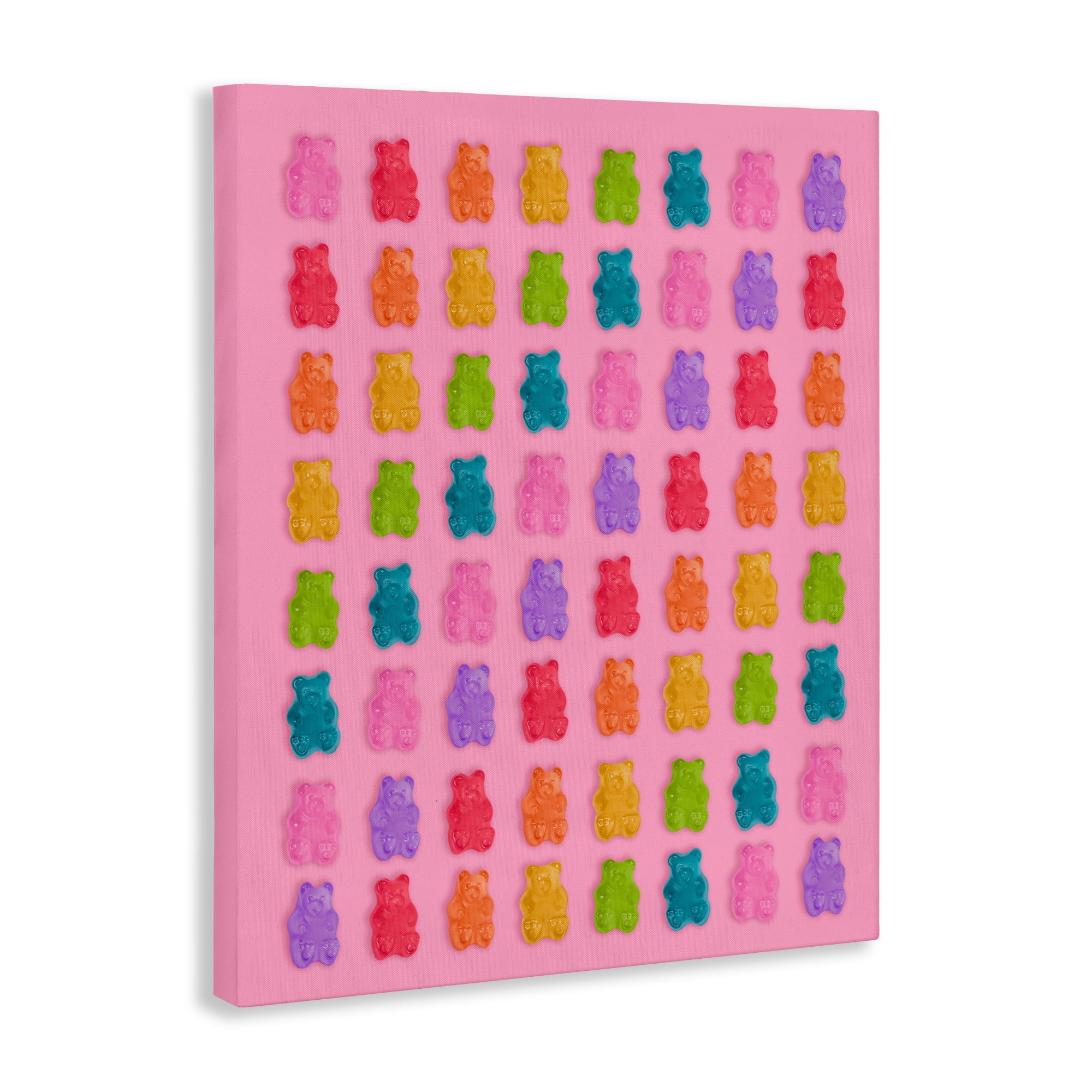 Stupell Industries Rainbow Gummy Bear Candies Canvas Wall Art, design by LISH Creative