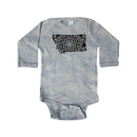 

Inktastic Montana Silhouette Mandala Gift Baby Boy or Baby Girl Long Sleeve Bodysuit