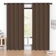 thumbnail image 1 of Cortinas Blackout Marrones 52 x 84 Pulgadas, Juego de Cortinas Térmicas Aisladas Negras de 2 Paneles, Cortinas Que Reducen el Ruido y Oscurecen la Habitación para Recámara, Sala de Estar, Protección, 1 of 7