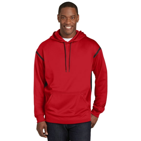 Sport-Tek Men’S Tech Fleece Colorblock Hooded Sweatshirt. F246.