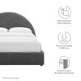 thumbnail image 3 of Lit Plateforme Rond Arqué pour Resort en Ardoise Tissée Chinée, 3 of 10
