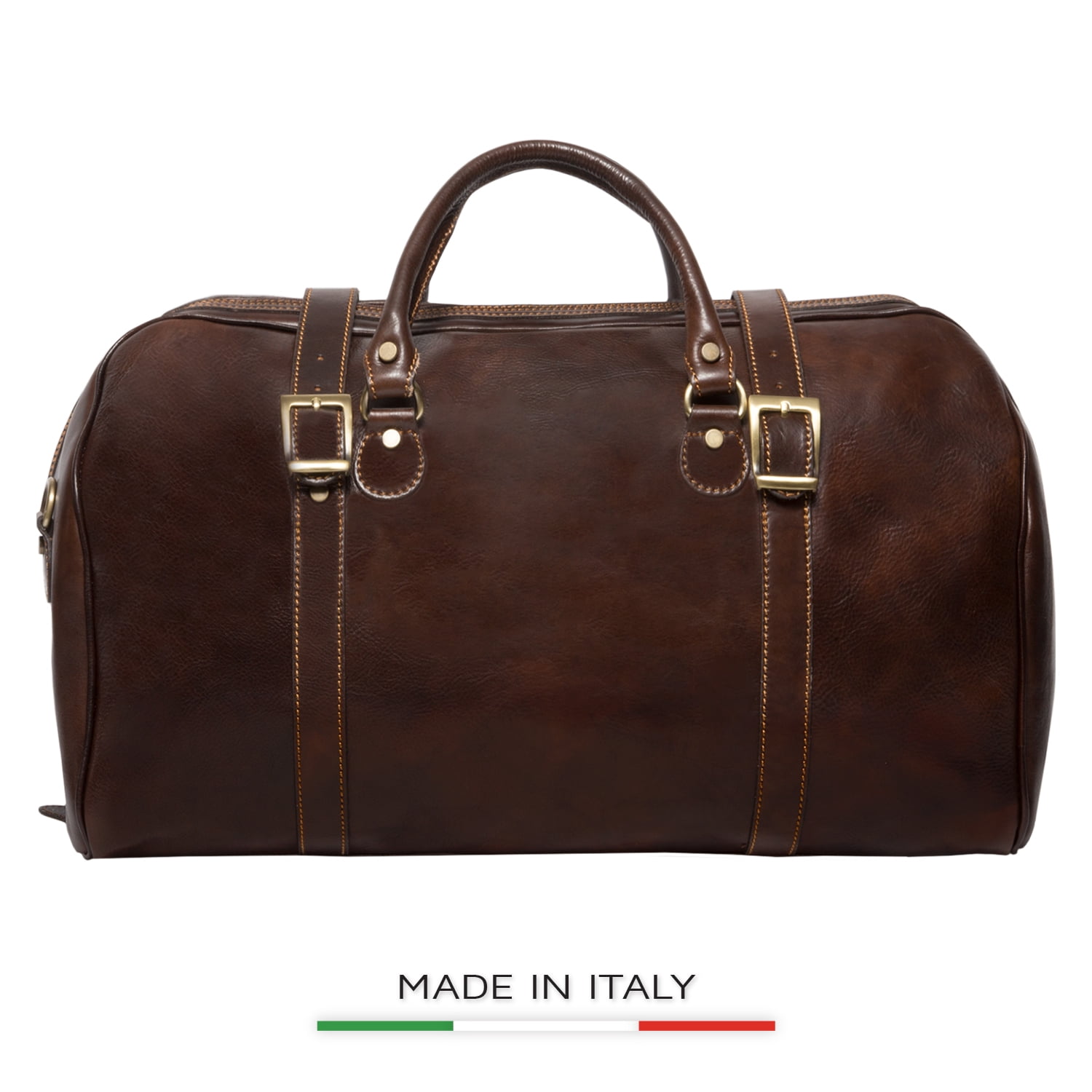 Alberto Bellucci Italian Leather Torino Carryon Tourist Duffel Bag