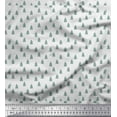 thumbnail image 1 of Soimoi White Cotton Duck Fabric Christmas Tree Printed Fabric 1 Yard 56 Inch Wide, 1 of 3