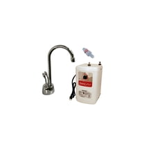 2-Handle Hot & Cold Water Dispenser - Deck Mount Gooseneck Spout - Automatic Shutoff