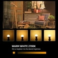 thumbnail image 3 of Lepro Smart LED Light Bulbs, Warm White 2700K, 60 Watt Equivalent, Dimmable with App, Alexa and Google Home Compatible, No Hub Required, A19 E26, 2.4GHz WiFi, Pack of 4, 3 of 8