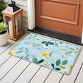 thumbnail image 4 of Spring Green Leaf Front Door Rugs 2x3 ft Pastoral Leaf Yellow Flower Plant Small Rug for Entryway Non Slip Washable Bathroom Door Mat Absorbent Floor Mat for Indoor Entrance, 4 of 9
