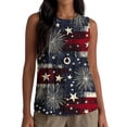 thumbnail image 2 of Jsaierl Independence Day Tank Tops for Women Casual Patriotic American Flag Graphic Tees Loose Fit Sleeveless T Shirts Cami Athletic Crewneck Tanks S-XXL, 2 of 6