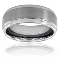 thumbnail image 4 of West Coast Jewelry Men's Ridged Edge Brushed and Polished Tungsten Band Ring (9mm), 4 of 6