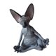 thumbnail image 3 of Wosthever Estatuilla caprichosa de gato de Buda, meditación, Yoga, decoración de gato feliz, esculturas artísticas, estatuas de jardín al aire Jardín y Patio gato sin pelo 5, 3 of 6