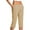Khaki#2, variant on Fesfesfes Women' Fashion Pants Summer Casual Solid Color Elastic Waistband with Drawstring Shorts Pockets Outdoor Beach Short Trousers(Khaki,L)