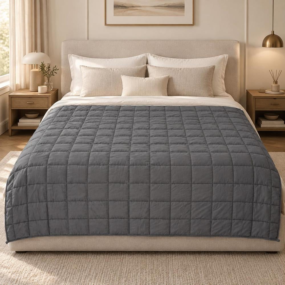 20 Lb Weighted Blanket 100% Cotton Breathable 7-Layer Design for Cool Sleep