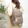 thumbnail image 2 of Stylago Laptop Backpack Purse for Women Work Travel Computer Bags College Students Fashion Quilted Daypack with Mini Pouch Brown, 2 of 7