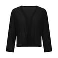 thumbnail image 4 of FAVIPT Womens Sequin Crop Cardigan Cropped Cardigan Long Sleeve Shiny Sparkly Shrug Party Glitter Open Front Jackets Black,M, 4 of 8