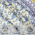 thumbnail image 7 of Yellow and Blue Floral Tablecloth Round 70 Inch Farmhouse Boho Tablecloth Spring Summer Fabric Table Cloth With Wrinkle Resistant For Kitchen Holiday Picnic Party Dinner Room Indoor Outdoor Decor, 7 of 7