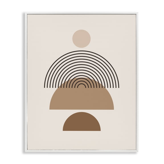Stupell Industries Modern Boho Arch Shapes White Framed Giclee Art, 11 x 14, by LSR Design Studio