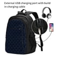 thumbnail image 2 of Easygdp Black Fish scales Mochila para Laptop de Viaje con Puerto USB, Mochila para Laptop con Puerto de Carga USB para Mujeres y Hombres, 2 of 7