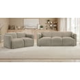 thumbnail image 2 of Dorset 2-piece Upholstered Round Track Arm Sofa Set Brown, 2 of 15