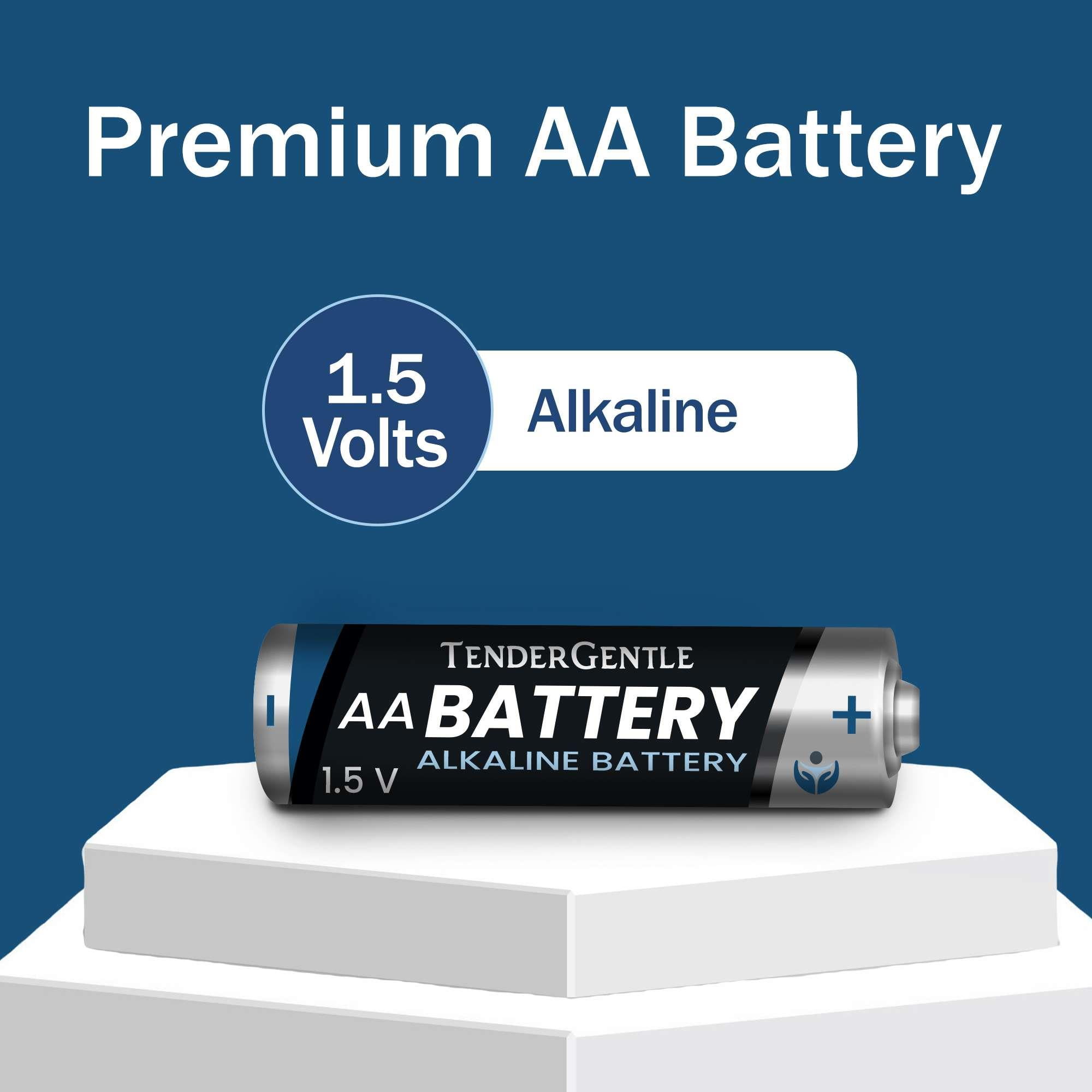 Tender Gentle AA Batteries 144 Pack - Alkaline Triple a Batteries, Long Lasting, 10 Year Shelf Life