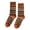 A-Brick Red344, variant on Socks Retro Nordic Fair Isle Pattern Double Knit Ethnic Style Stackable Mid Calf Socks Outdoor Activities Casual Footwear