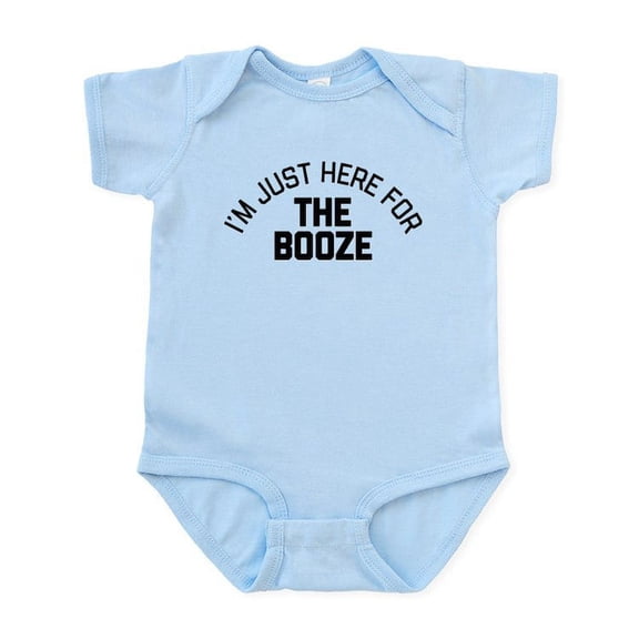 CafePress - I'm Just Here For The Booze Baby Light Bodysuit - Baby Light Bodysuit, Size Newborn - 24 Months