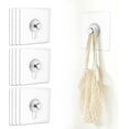 thumbnail image 2 of Luoshdecor Heavy Duty Adhesive Picture Hooks Square,No-Nail Wall Hangers, Waterproof Transparent Sticky Hooks for Frame, Mirror, Bathroom, Kitchen, Home Decor, 2 of 8