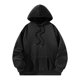 thumbnail image 2 of Sudadera con capucha de manga larga para adolescentes, niñas, mujeres, hombres, otoño e invierno, sudadera con cordón de moda Negro, 2 of 8