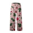 thumbnail image 2 of Girls Flannel Pajama Pants Winter Warm Soft Cartoon Print Casual Wear for Kids Comfortable Holiday Outfit, 2 of 4