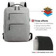 thumbnail image 4 of Mochila para computadora portátil, mochilas de viaje para computadoras portátiles con puerto de carga USB, mochila universitaria, bolsa para computadora, gris, 4 of 6