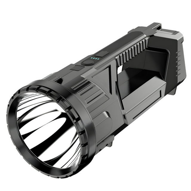 10W High-Power LED Searchlight, Industrial Waterproof Flashlight with Side Light, 4 Modes & 5-Core T900 Lens, USB Rechargeable for Construction, Hunting, Emergency Rescue