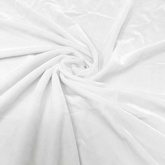 Snow White Stretch Velvet Solid