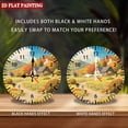 thumbnail image 3 of Wooden Wall Clock with Countryside Scenery Arabic Numerals for Artistic Home Decor, Battery Operated(AA Batteries Not Inclued), Silent Movement, Accurate Time, Size 9. 8in/25cm, 3 of 8