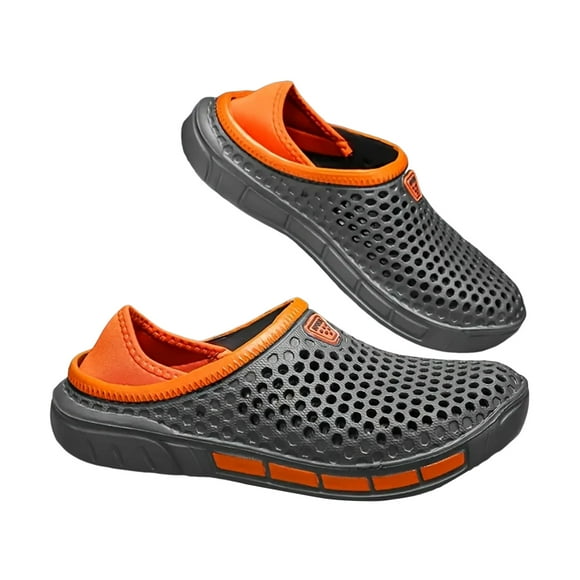 Mepaouo Clogs for Men Slip on Rubber Summer Water Shoes Beach Pool Garden Mules Barefoot Slippers