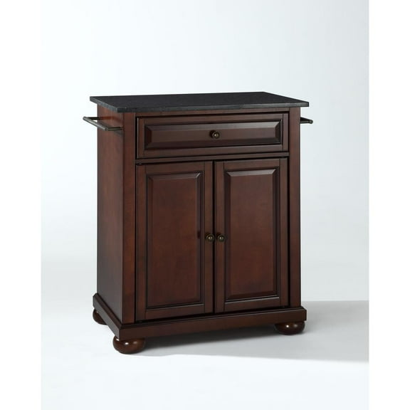 Crosley Furniture Alexandria Natural Wood Top Portable Kitchen Island