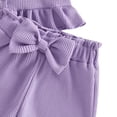 thumbnail image 6 of Babcutegg Girls’ Waffle Knit Ruffled Camisole Top & Shorts Set – Toddler Summer Outfit Purple Size 12-18Month, 6 of 7
