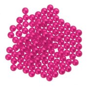 BLESIYA 5x150Pcs Imitation Pearl No Hole ABS Charm DIY Loose Beads Rose Red