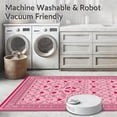 thumbnail image 5 of ODIKA 8'x10' Machine Washable Non-Slip Area Rug, Valentine Tree Skirt Romantic Festive Holiday Decoration High Traffic Rug with Pad, Pink, 741011, 5 of 8