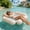 Beige, variant on Hurber 2-Pack Inflatable Pool Floats for Adults & Teens, Foldable and Portable Floating Lounger Pads for Pool/Beach/Vacation (Beige, Four Sides)