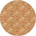 thumbnail image 1 of Ahgly Company Tapis Rond Lavable en Machine Intérieur Transitionnel Orange, 4 Pieds Rond, 1 of 7