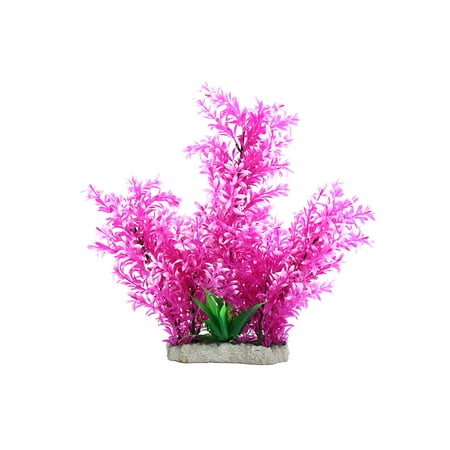 Pink Plastic Underwater Grass Plants For Aquarium Fish Tank