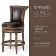 thumbnail image 3 of Maven Lane Pullman Counter Stool in Walnut Finish w/ Marksman Saddle Vegan Leather, 3 of 6