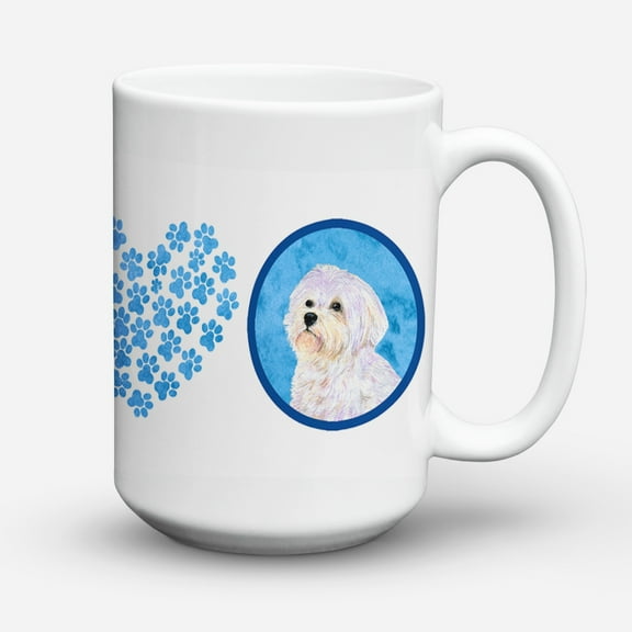 Blue Maltese Coffee Mug 15 oz