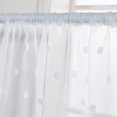 thumbnail image 2 of CUH 1pc Slot Top Sheer Short Window Door Curtain Tulle Half Window Drape Voile Cafe Tier Kitchen Valance Bathroom Scarf White W:35"x L:24", 2 of 6