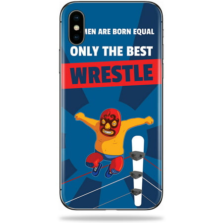 Skin for Apple iPhone X - Best Wrestle| MightySkins Protective, Durable, and Unique Vinyl Decal wrap cover | Easy To Apply, Remove, and Change Styles | Made in the