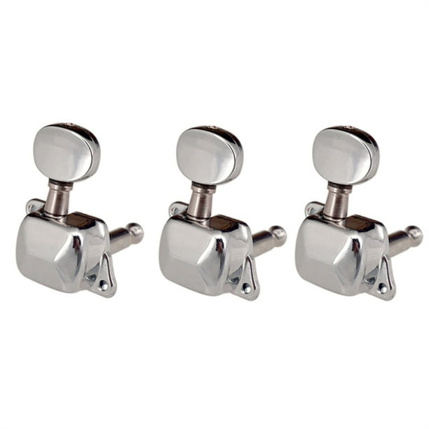 Inteprter Clavijas de afinación de cabeza de máquina semiselladas de 6 piezas, perillas de afinadores de guitarra, accesorios de reparación de Type2 NO2 Inteprter HA060578-03